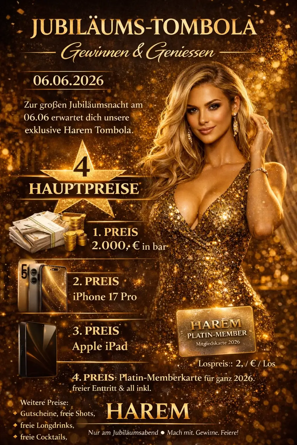 06.06.2026- Jubiläum, Mega Party Harem